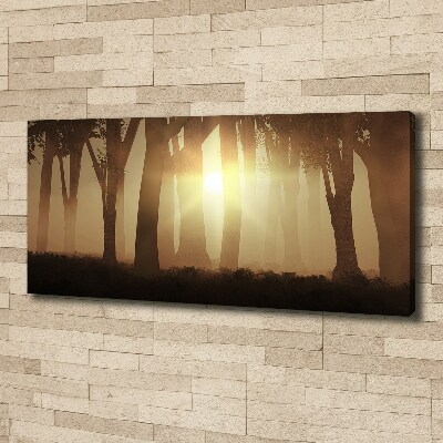 Wandbild Nebel im Wald