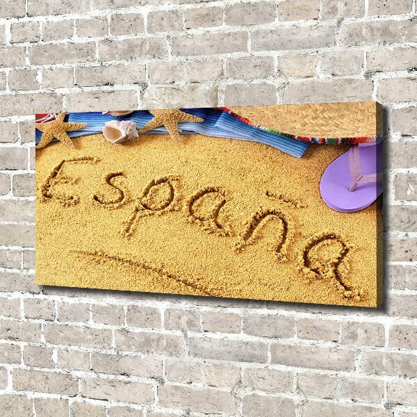 Wandbild Spanien-Inschrift