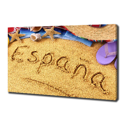 Wandbild Spanien-Inschrift