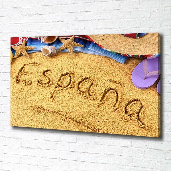 Wandbild Spanien-Inschrift
