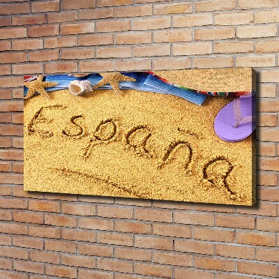 Wandbild Spanien-Inschrift