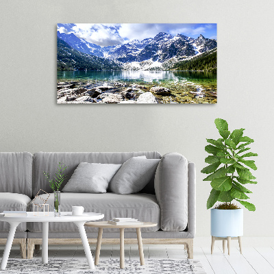 Bild auf leinwand Das Meeresauge der Tatra-Berge