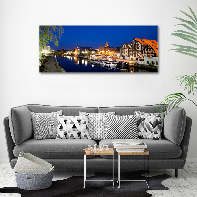 Bild auf leinwand Bydgoszcz bei Nacht