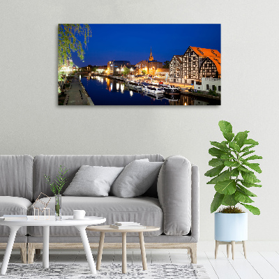 Bild auf leinwand Bydgoszcz bei Nacht