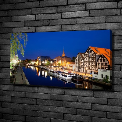 Bild auf leinwand Bydgoszcz bei Nacht
