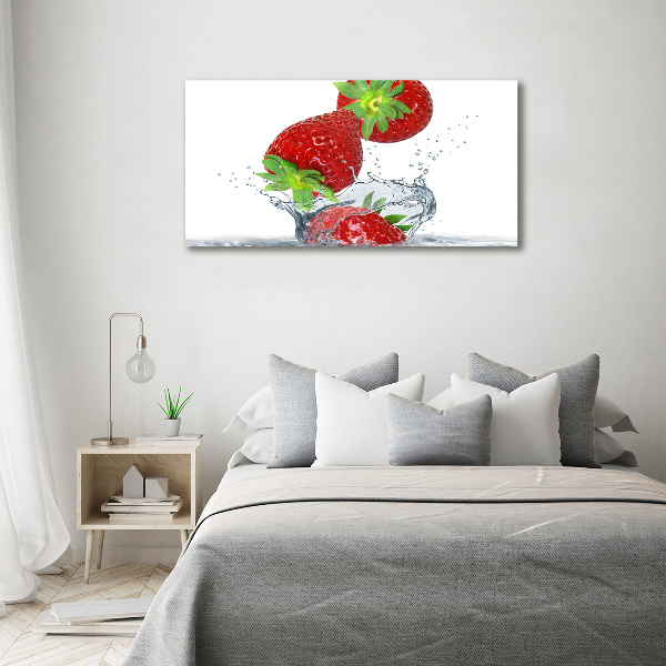 Wandbild Herabfallende Erdbeeren
