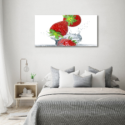 Wandbild Herabfallende Erdbeeren