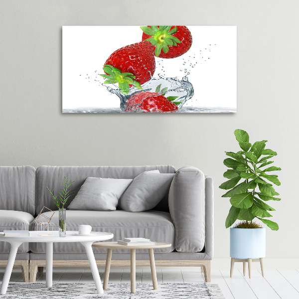Wandbild Herabfallende Erdbeeren