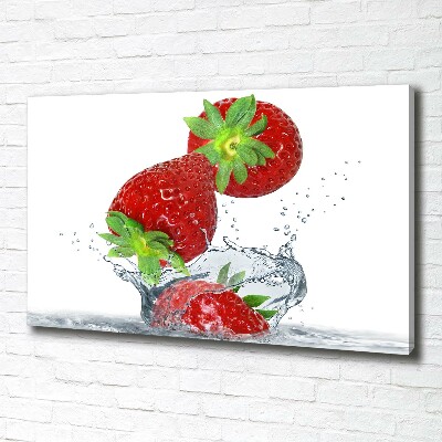 Wandbild Herabfallende Erdbeeren