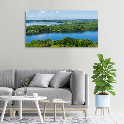 Bild auf leinwand Wald am See