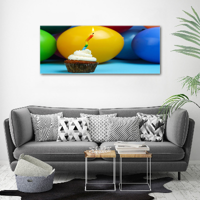Bild auf leinwand Geburtstagscupcake