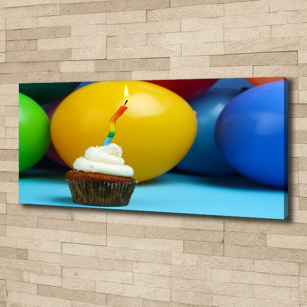 Bild auf leinwand Geburtstagscupcake