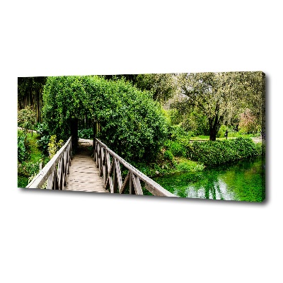 Wandbild Brücke über den Fluss