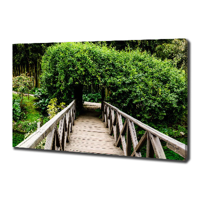 Wandbild Brücke über den Fluss