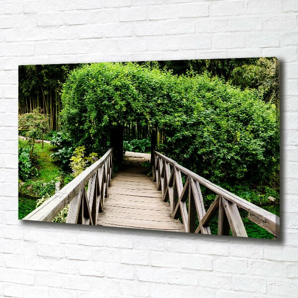 Wandbild Brücke über den Fluss