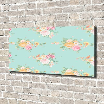 Wandbild Blumenmuster
