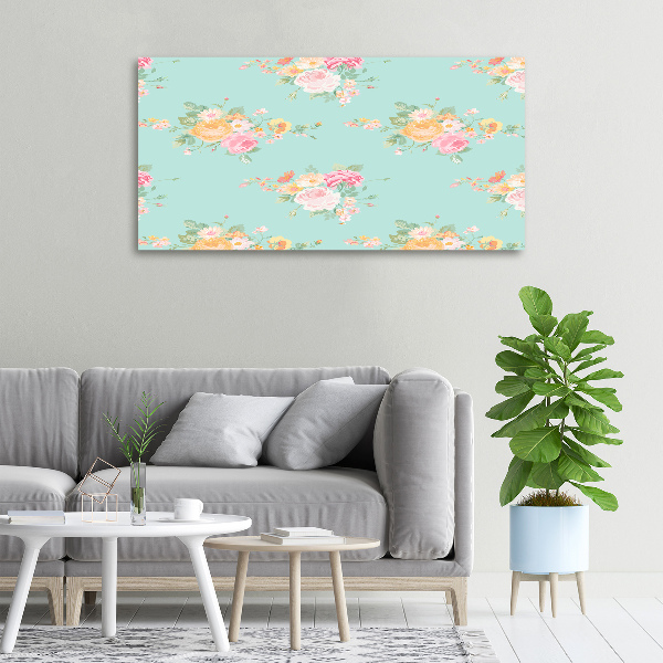 Wandbild Blumenmuster