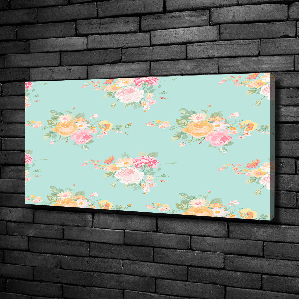Wandbild Blumenmuster