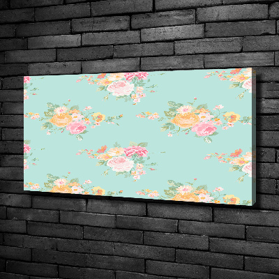 Wandbild Blumenmuster