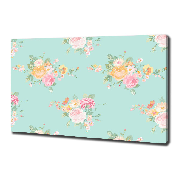 Wandbild Blumenmuster