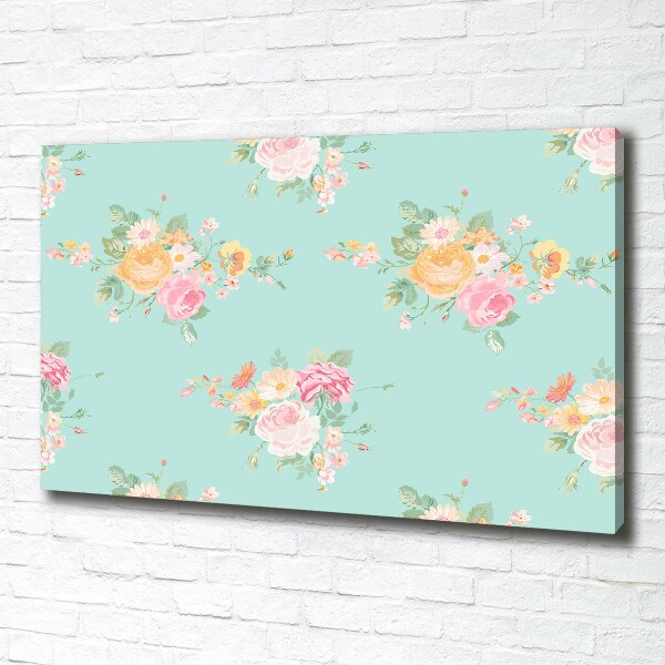Wandbild Blumenmuster