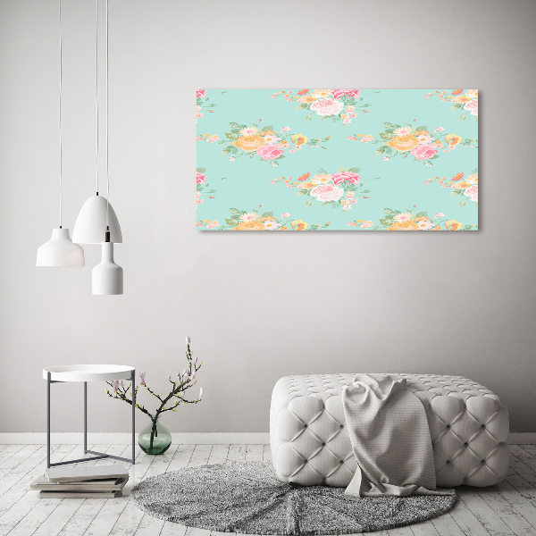 Wandbild Blumenmuster