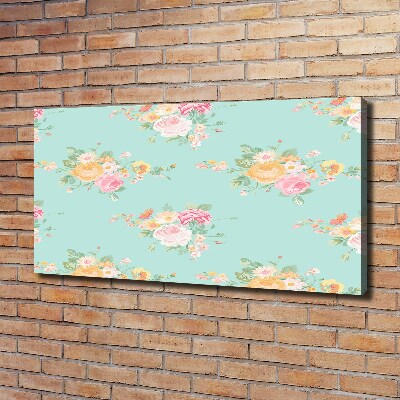 Wandbild Blumenmuster