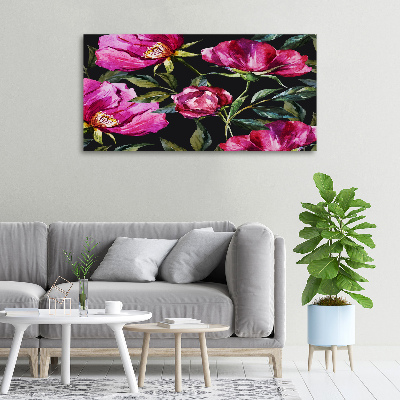 Bild auf leinwand Rosa Pfingstrosen
