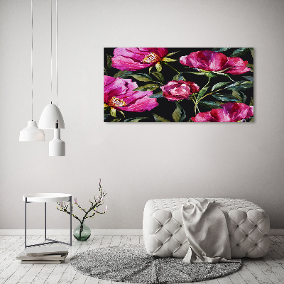 Bild auf leinwand Rosa Pfingstrosen
