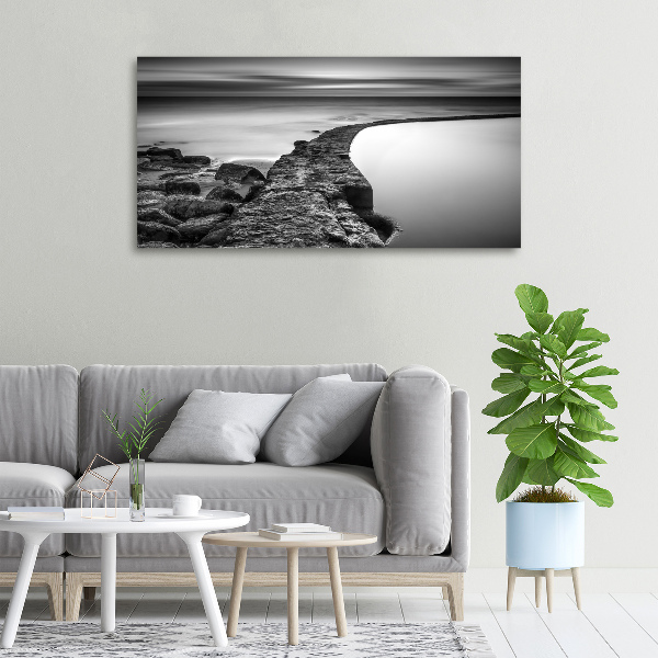 Wandbild Felsiger Strand