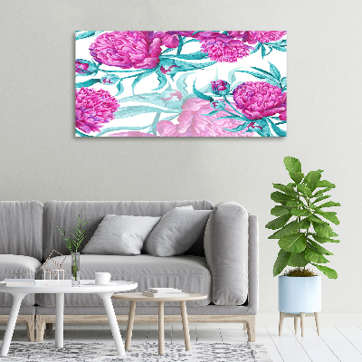Wandbild Rosa Pfingstrosen