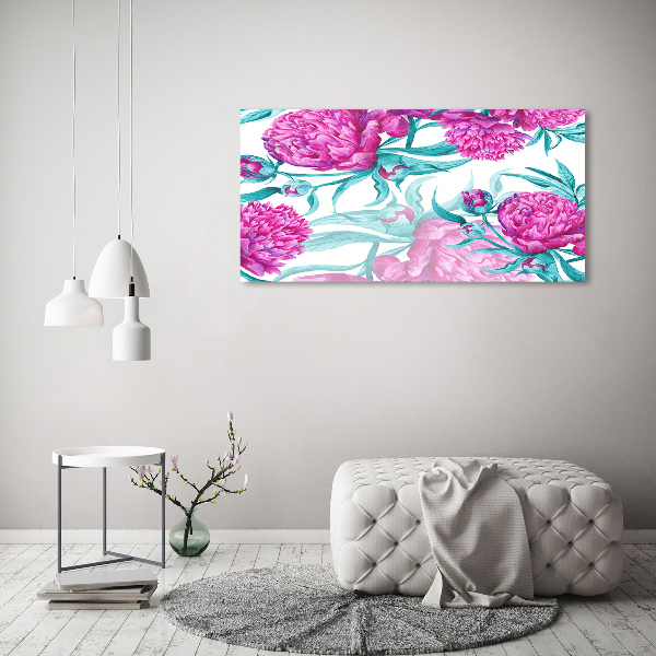 Wandbild Rosa Pfingstrosen