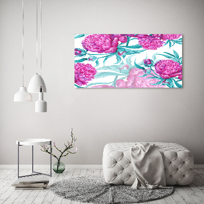 Wandbild Rosa Pfingstrosen