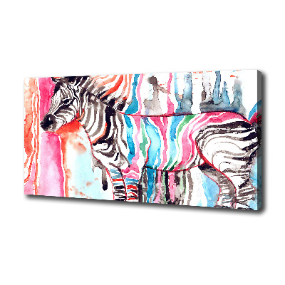Bild auf leinwand Buntes Zebra