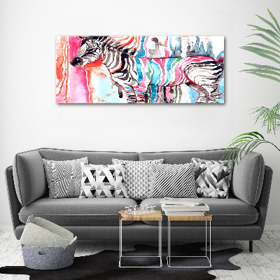 Bild auf leinwand Buntes Zebra
