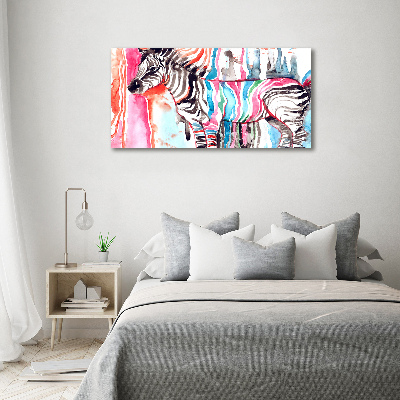 Bild auf leinwand Buntes Zebra
