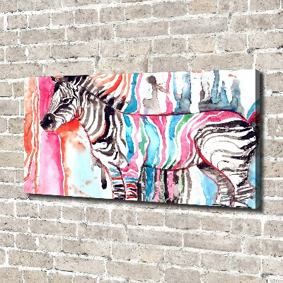 Bild auf leinwand Buntes Zebra