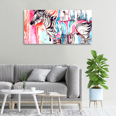 Bild auf leinwand Buntes Zebra