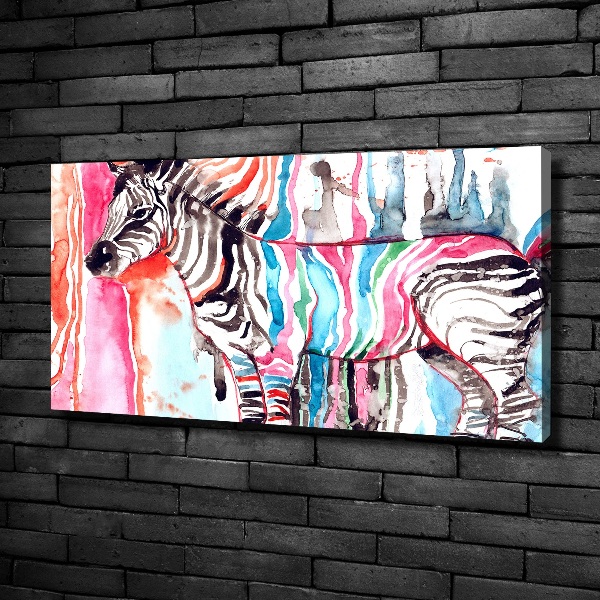 Bild auf leinwand Buntes Zebra