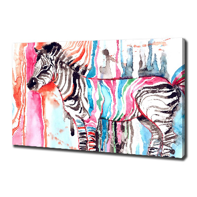 Bild auf leinwand Buntes Zebra