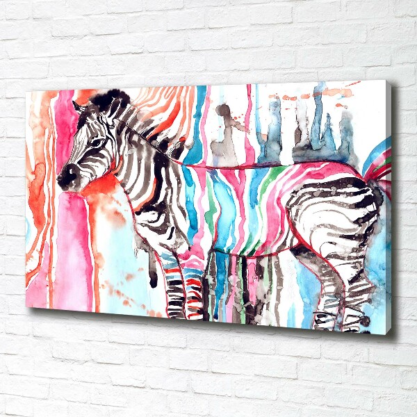Bild auf leinwand Buntes Zebra