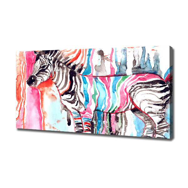 Bild auf leinwand Buntes Zebra