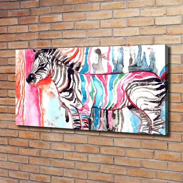 Bild auf leinwand Buntes Zebra