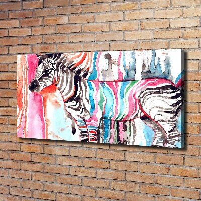 Bild auf leinwand Buntes Zebra