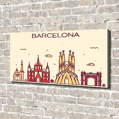 Bild auf leinwand Die Inschrift Barcelona