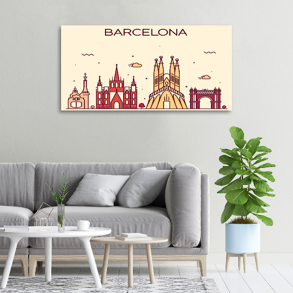 Bild auf leinwand Die Inschrift Barcelona