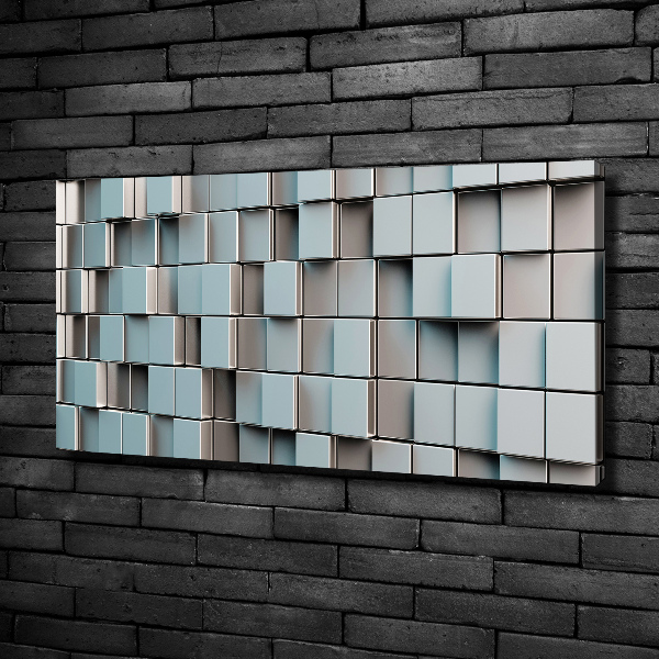 Fotobild Wand aus Würfeln