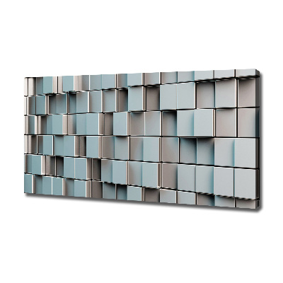 Fotobild Wand aus Würfeln