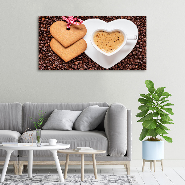 Bild auf leinwand Kaffee und Lebkuchen