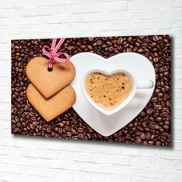Bild auf leinwand Kaffee und Lebkuchen